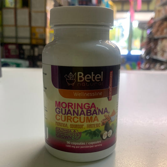 MORINGA GUANÁBANA CÚRCUMA 90 capsules (1000mg)